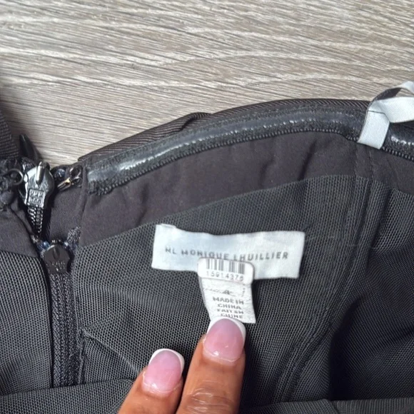 ML Monique Lhuillier Luna Crepe Mini Dress - Picture 10 of 13